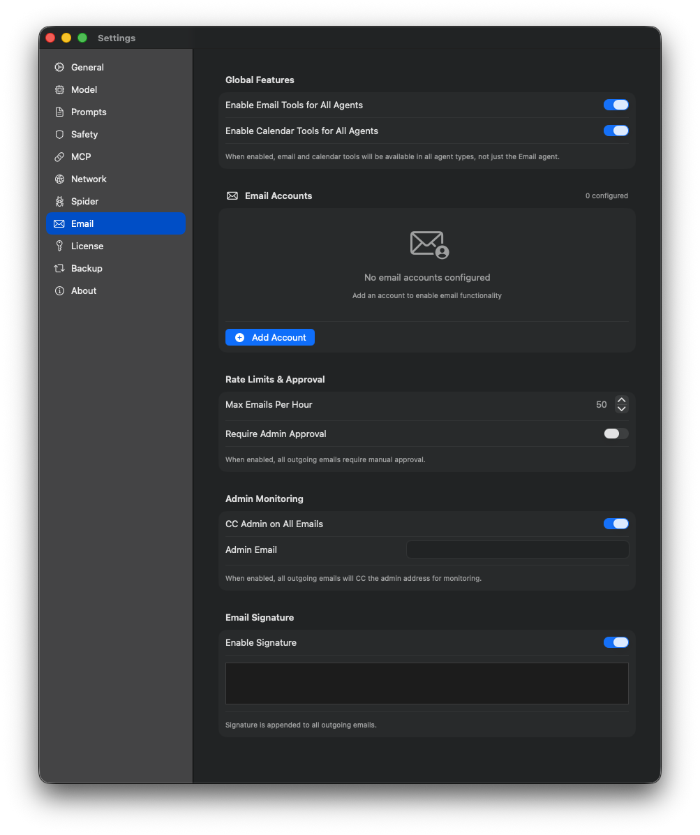 Email Settings